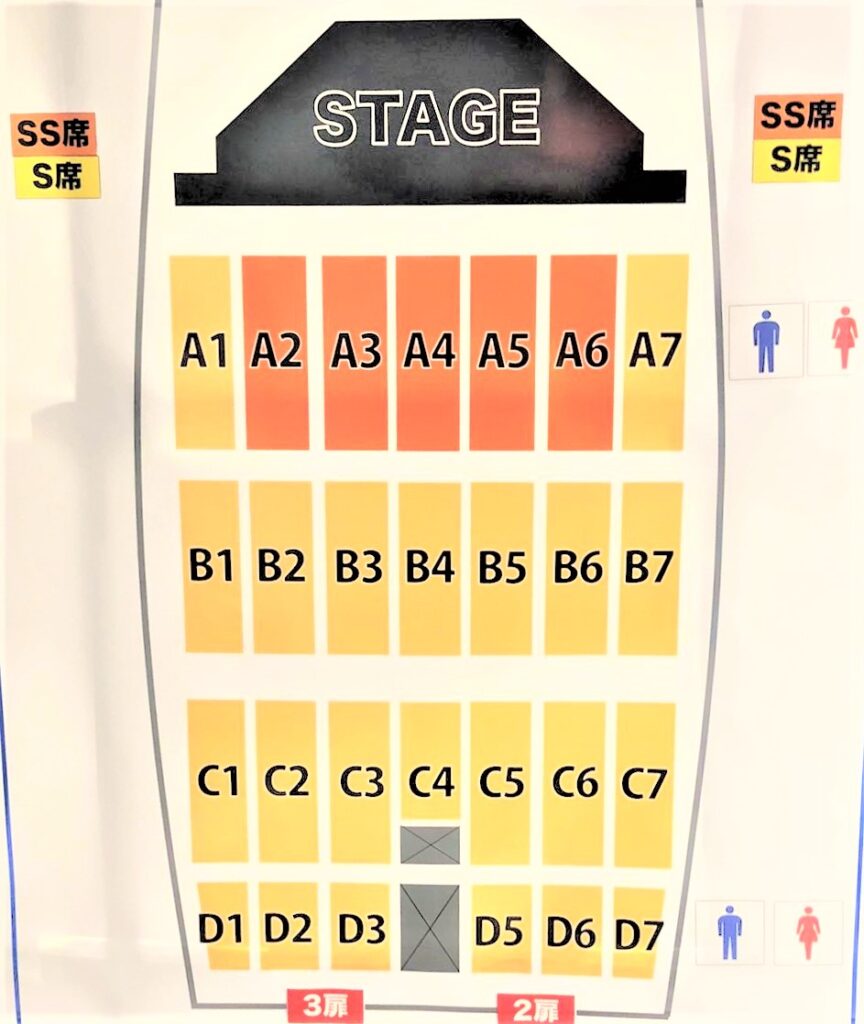 B Z 座席表 Live Gym 22 Wanima座席表 Biz